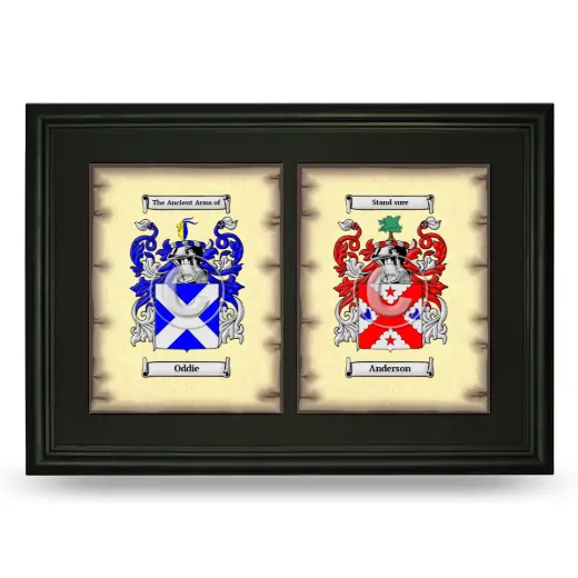 Double Coat of Arms Framed - Black