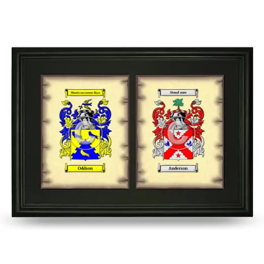 Double Coat of Arms Framed - Black