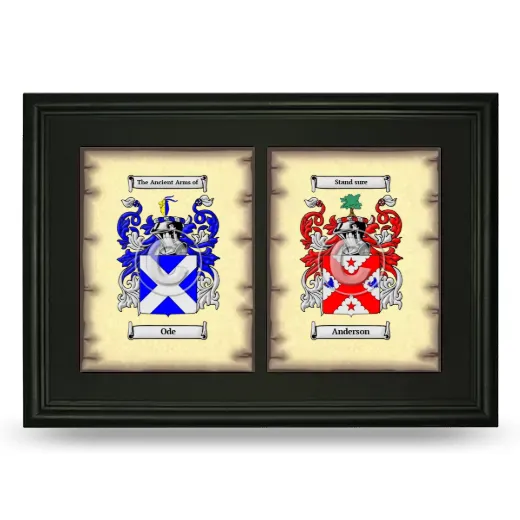 Double Coat of Arms Framed - Black