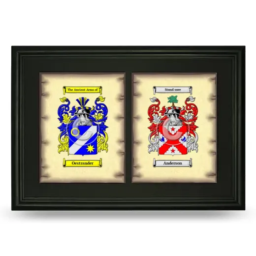 Double Coat of Arms Framed - Black