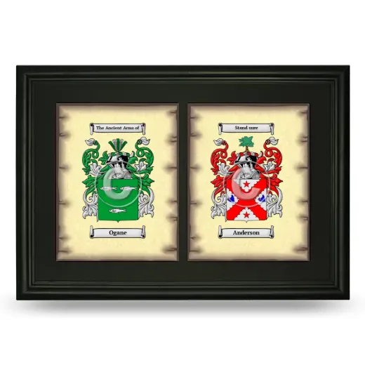 Double Coat of Arms Framed - Black