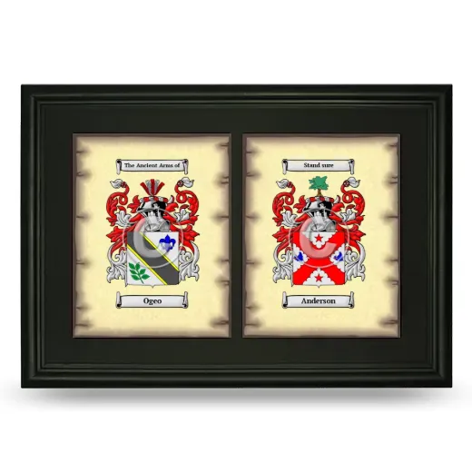 Double Coat of Arms Framed - Black