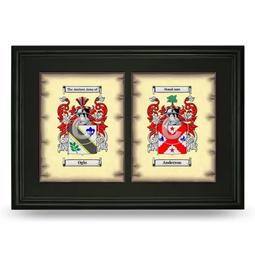 Double Coat of Arms Framed - Black