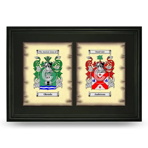 Double Coat of Arms Framed - Black