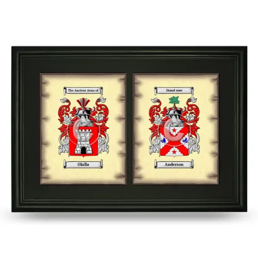 Double Coat of Arms Framed - Black