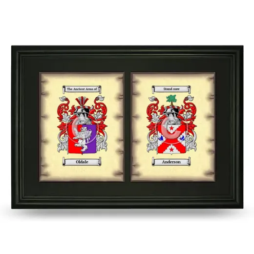 Double Coat of Arms Framed - Black