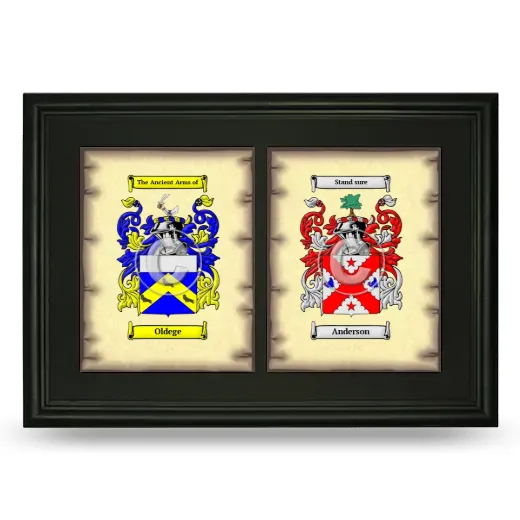 Double Coat of Arms Framed - Black