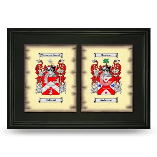 Double Coat of Arms Framed - Black