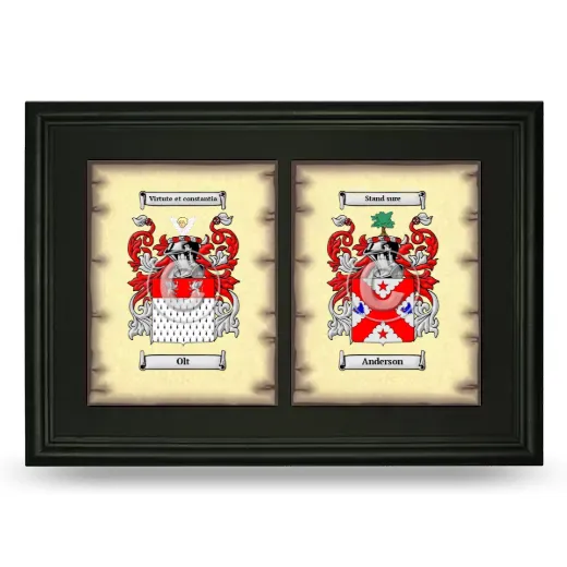 Double Coat of Arms Framed - Black