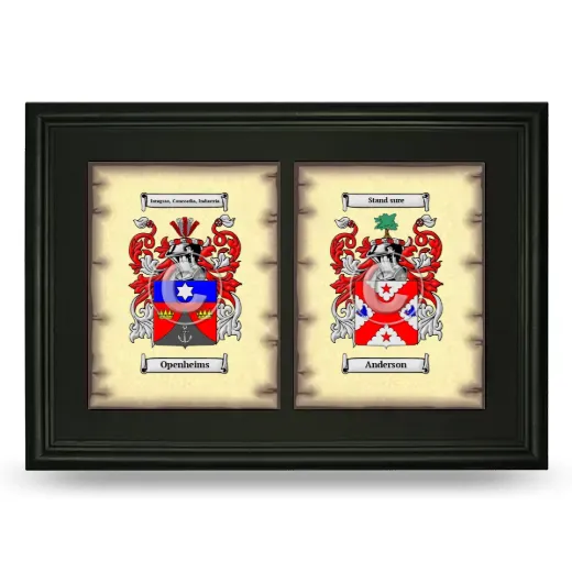 Double Coat of Arms Framed - Black