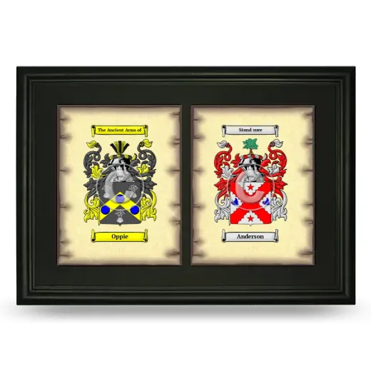 Double Coat of Arms Framed - Black