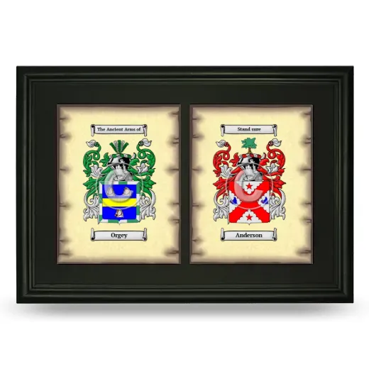 Double Coat of Arms Framed - Black