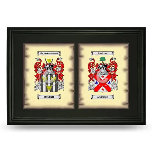 Double Coat of Arms Framed - Black