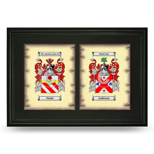 Double Coat of Arms Framed - Black