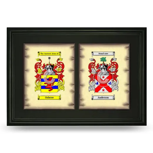 Double Coat of Arms Framed - Black