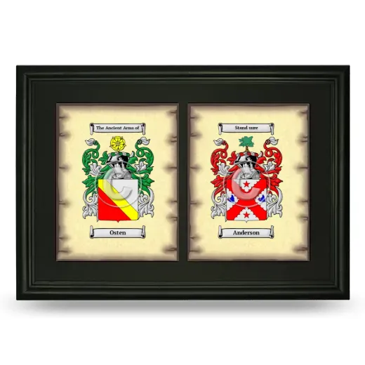 Double Coat of Arms Framed - Black