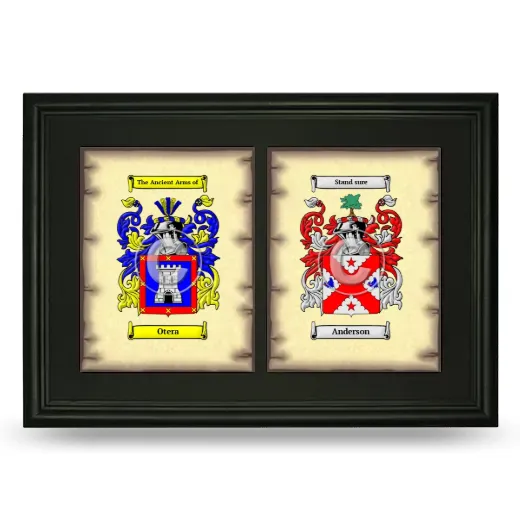 Double Coat of Arms Framed - Black
