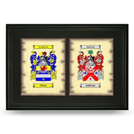 Double Coat of Arms Framed - Black