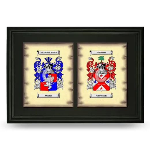 Double Coat of Arms Framed - Black