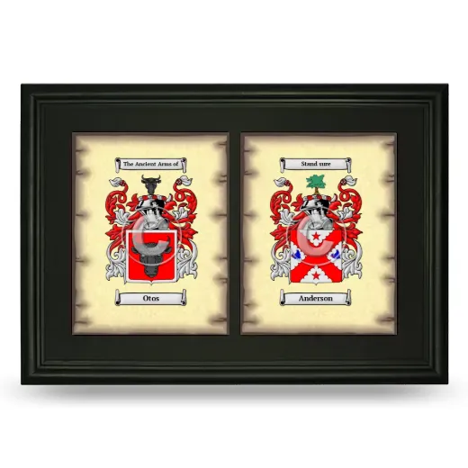 Double Coat of Arms Framed - Black