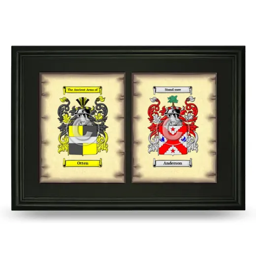 Double Coat of Arms Framed - Black