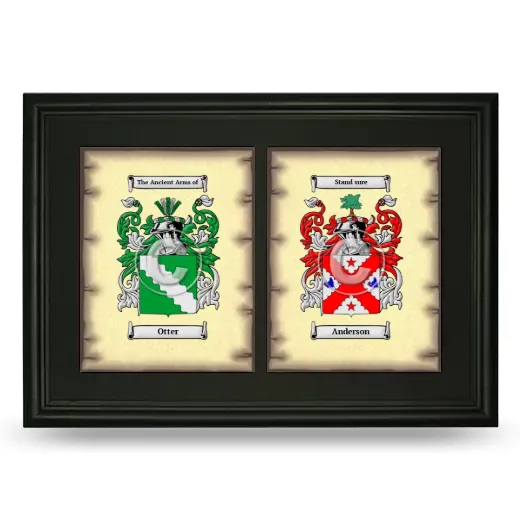 Double Coat of Arms Framed - Black