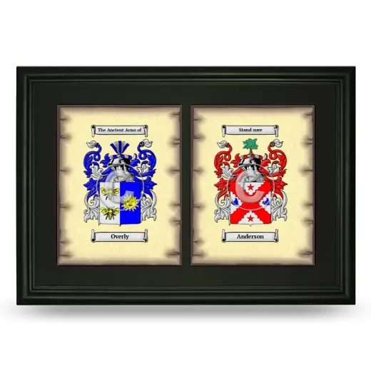 Double Coat of Arms Framed - Black