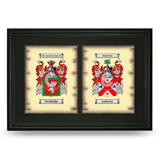 Double Coat of Arms Framed - Black