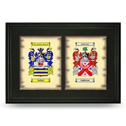 Double Coat of Arms Framed - Black
