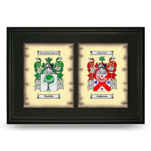 Double Coat of Arms Framed - Black