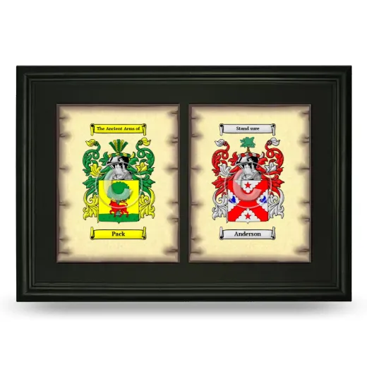 Double Coat of Arms Framed - Black