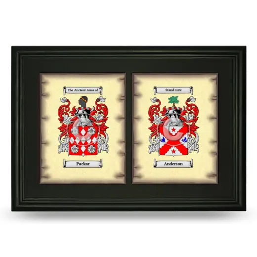 Double Coat of Arms Framed - Black