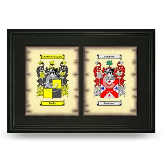 Double Coat of Arms Framed - Black