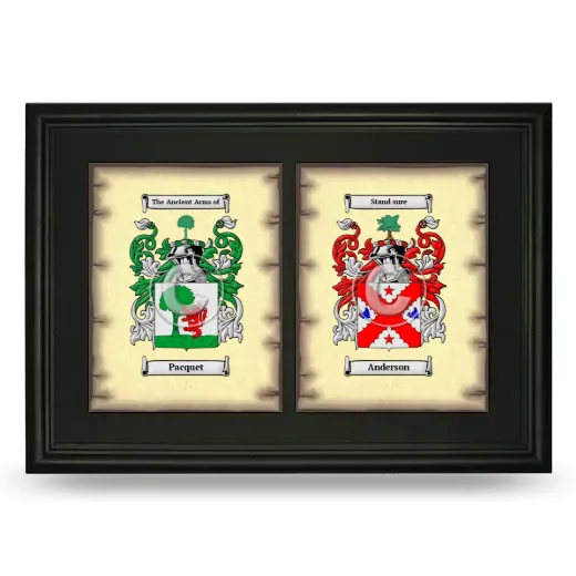 Double Coat of Arms Framed - Black