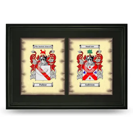 Double Coat of Arms Framed - Black