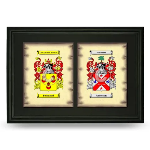 Double Coat of Arms Framed - Black