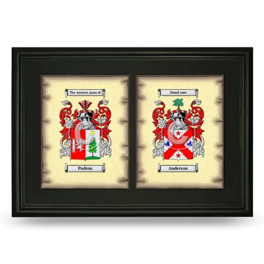 Double Coat of Arms Framed - Black