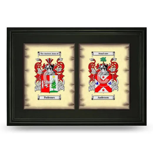 Double Coat of Arms Framed - Black