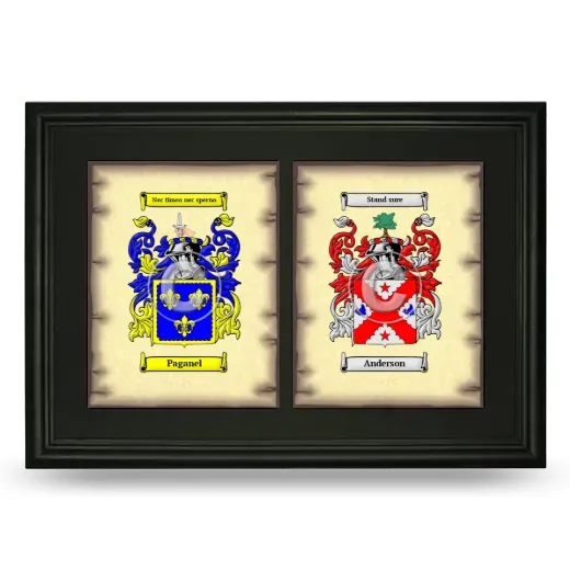 Double Coat of Arms Framed - Black