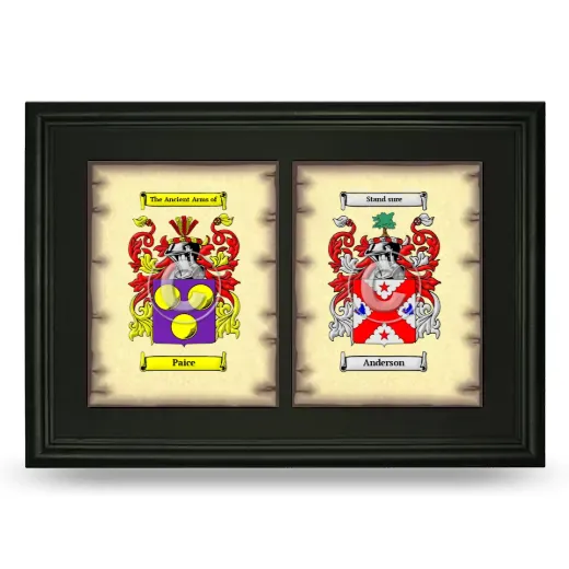 Double Coat of Arms Framed - Black