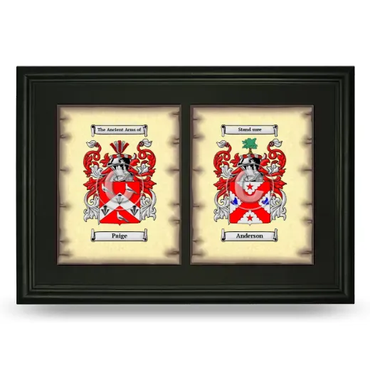 Double Coat of Arms Framed - Black