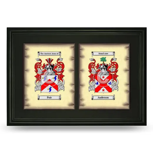 Double Coat of Arms Framed - Black