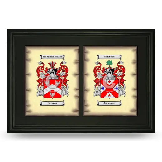 Double Coat of Arms Framed - Black