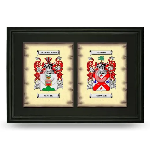 Double Coat of Arms Framed - Black