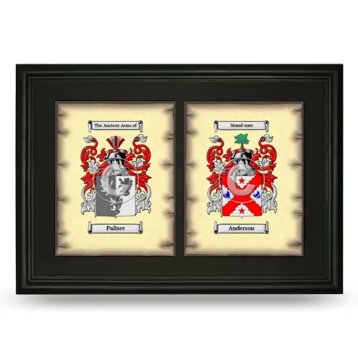 Double Coat of Arms Framed - Black