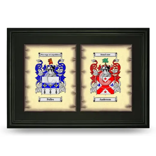 Double Coat of Arms Framed - Black