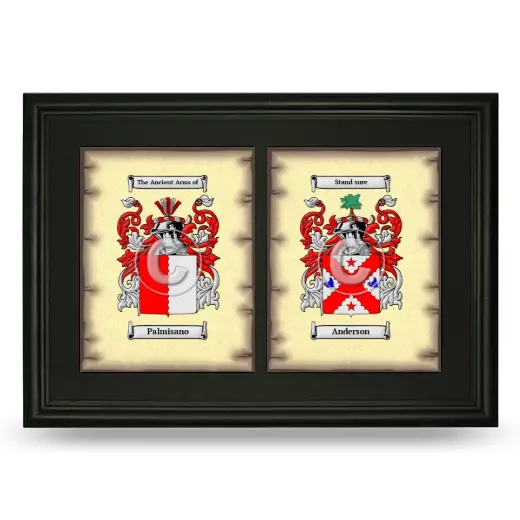Double Coat of Arms Framed - Black