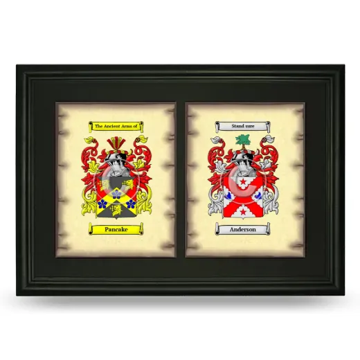 Double Coat of Arms Framed - Black