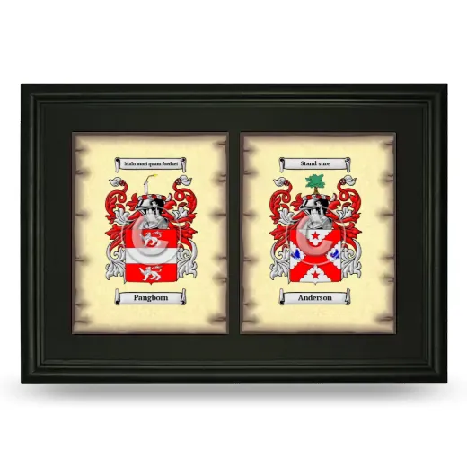 Double Coat of Arms Framed - Black