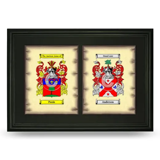 Double Coat of Arms Framed - Black